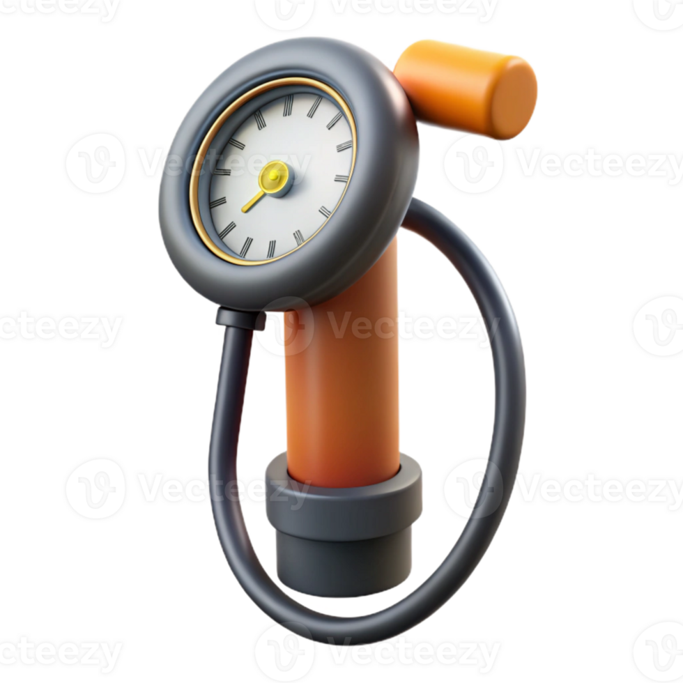 dramatic vintage Bike Pump Gauge Close Up Transparent Background genuine png