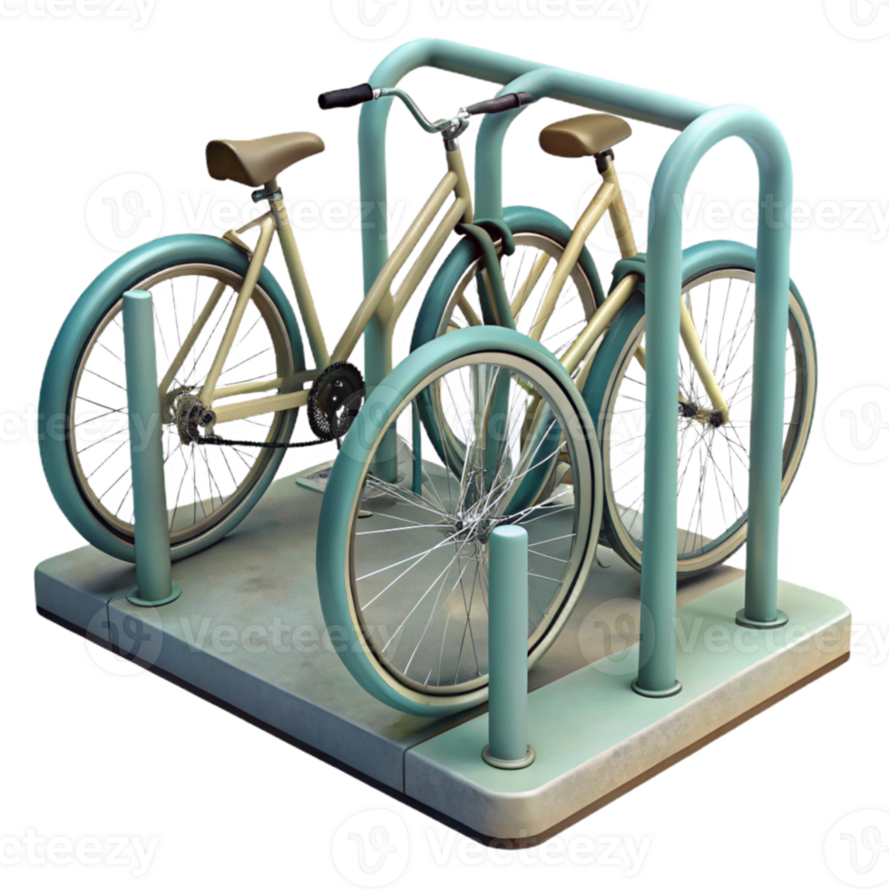 magnificent classic Bike Rack with Bicycles Front View professional png