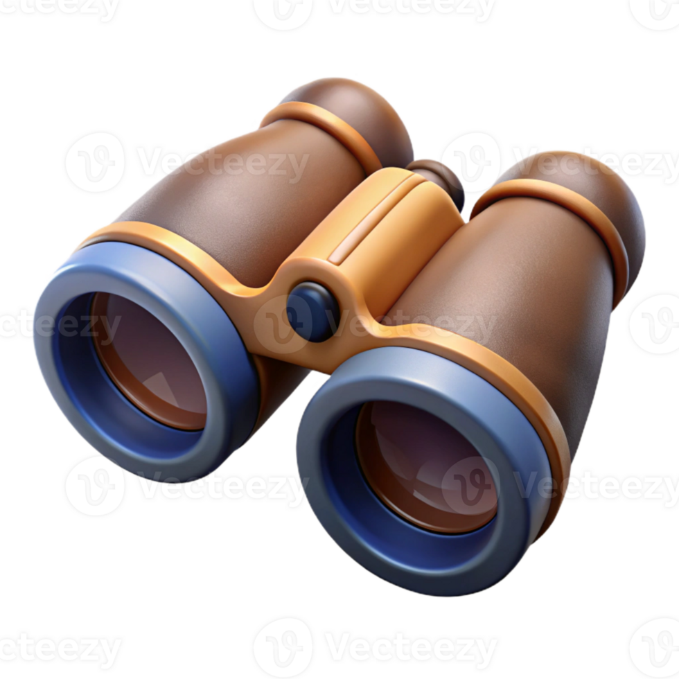 vibrant classic Binoculars Front View Cutout on Transparent Background exclusive png