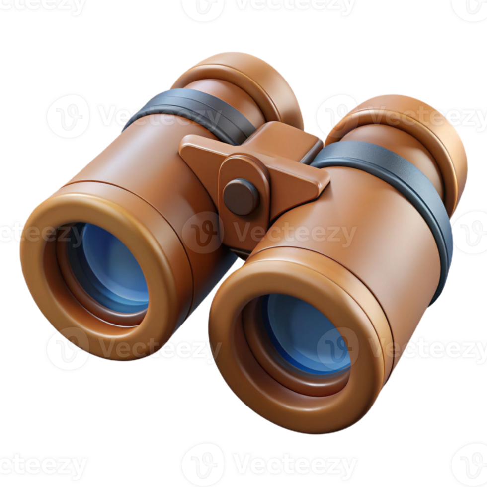 beautiful classic Binoculars Front View Cutout on Transparent Background high quality png