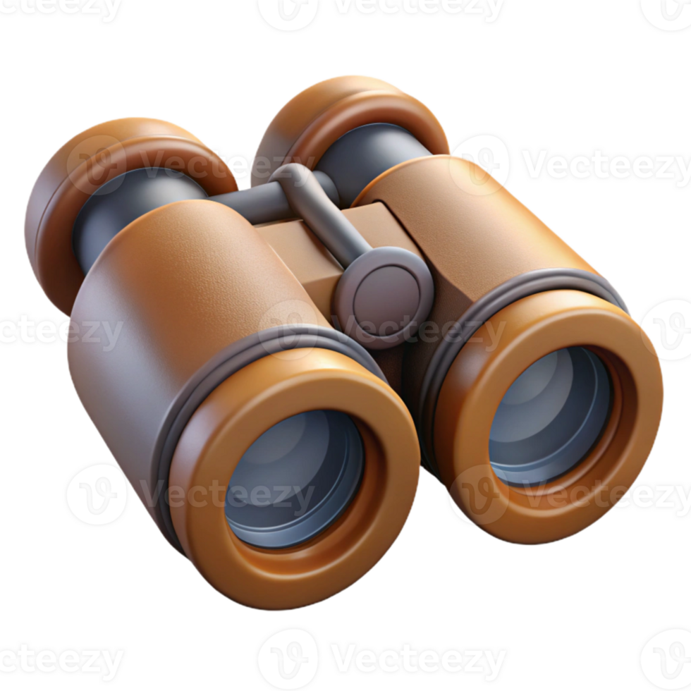 wonderful vintage Binoculars Front View on Transparent Background professional png