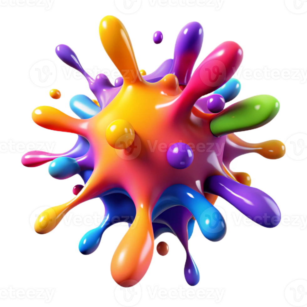 vibrant rustic A Chaotic Explosion of Paint Splatters Vi high resolution png