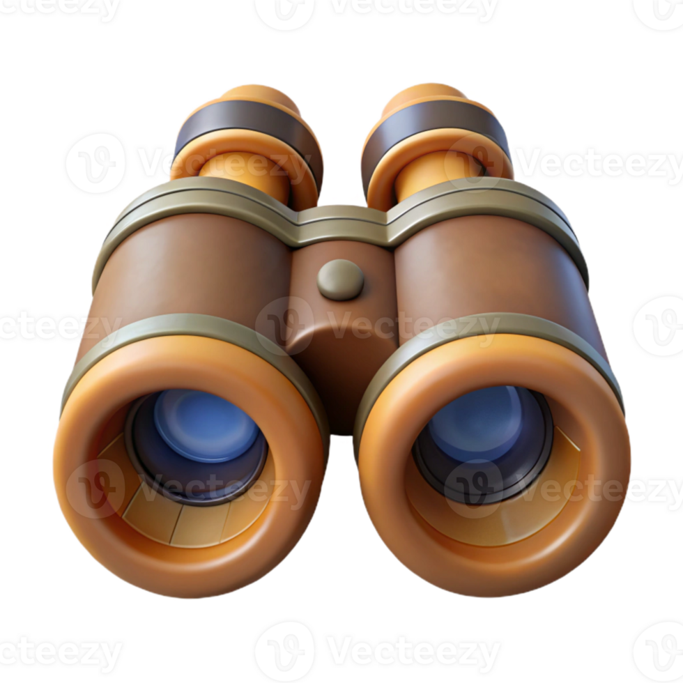 elegant rustic Binoculars Front View on Transparent Background genuine png