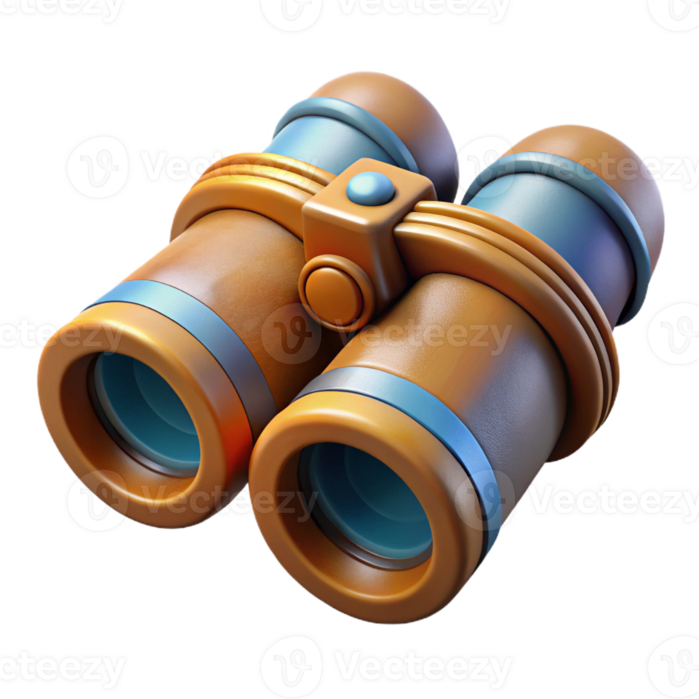 impressive artistic Binoculars Front View on Transparent Background premium png