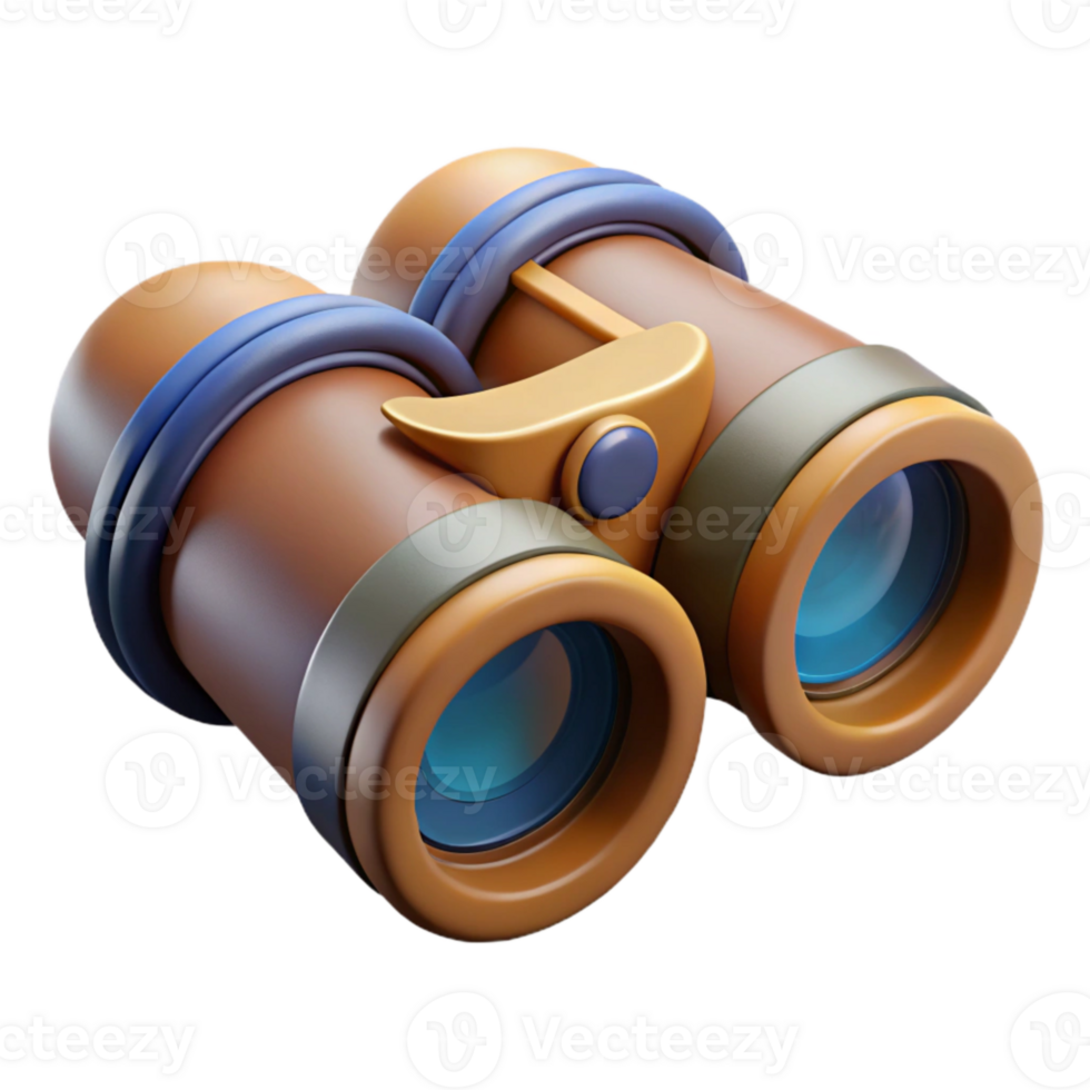 dramatic classic Binoculars with Lens Caps Cutout Element detailed png