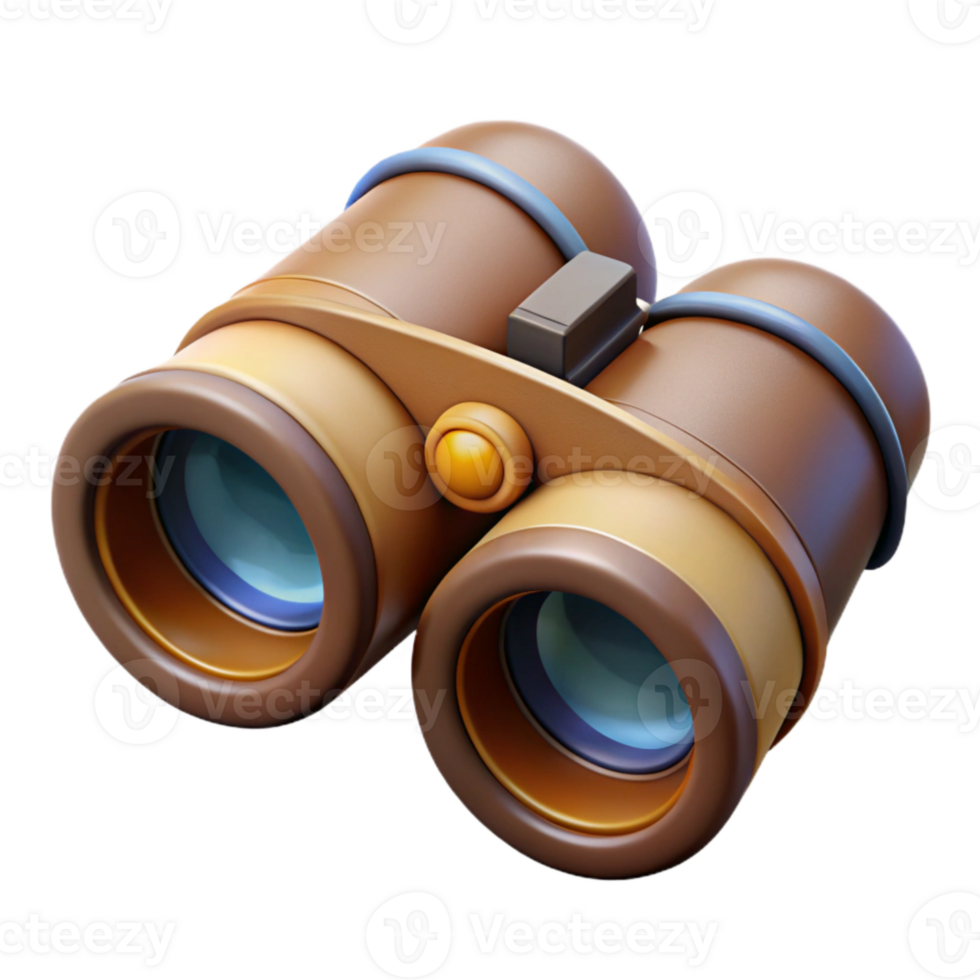 serene artistic Binoculars with Lens Caps Cutout Element high quality png