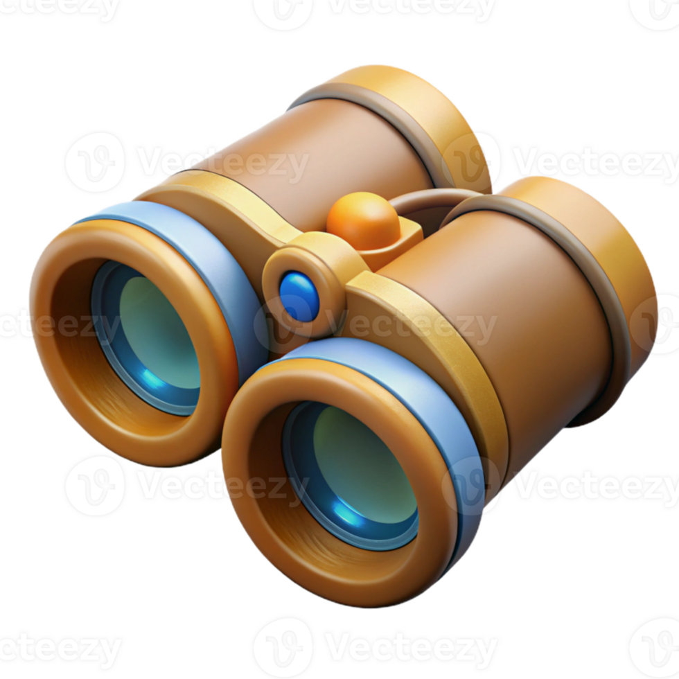 impressive traditional Binoculars with Lens Caps Cutout Element png