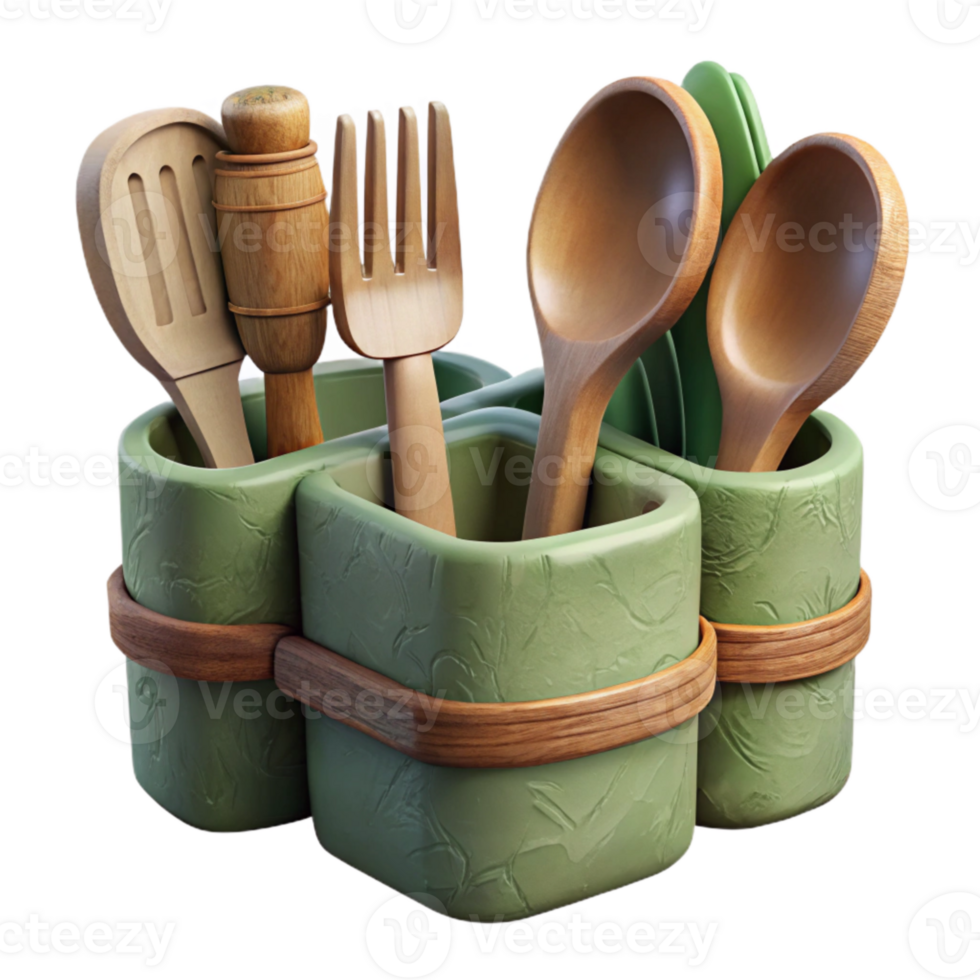 extraordinary traditional Biodegradable Cutlery Set with Wooden Handles high quality png