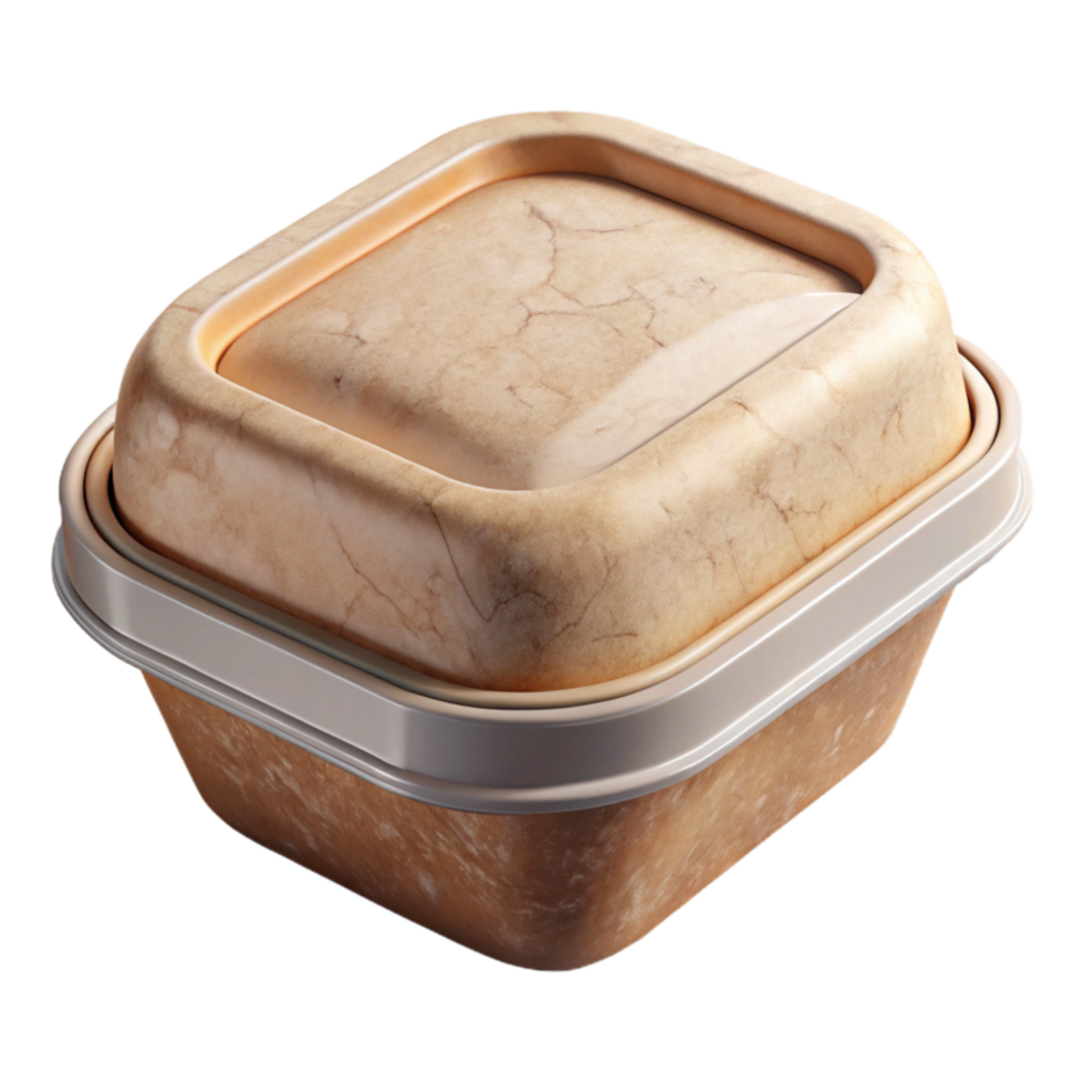 serene artistic Biodegradable Food Container with Clear Lid exclusive png