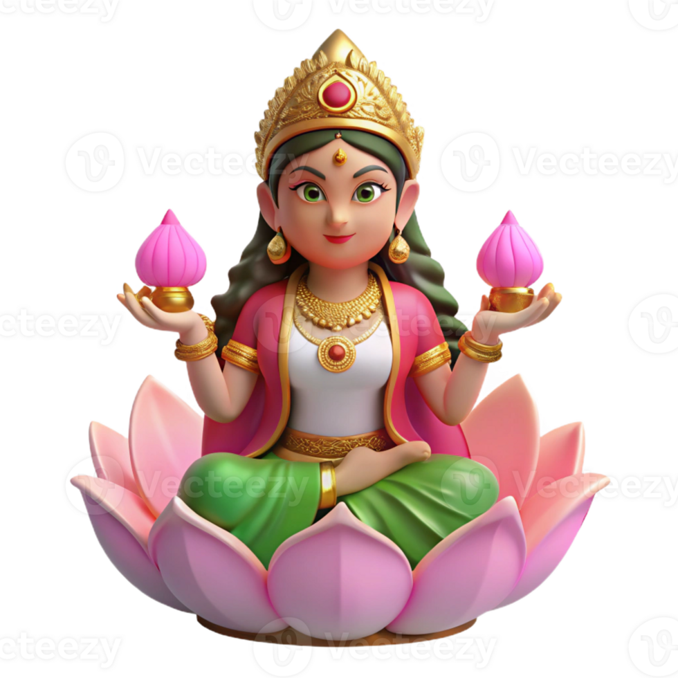 serene classic A Serene Portrayal of the Hindu Goddess high resolution png