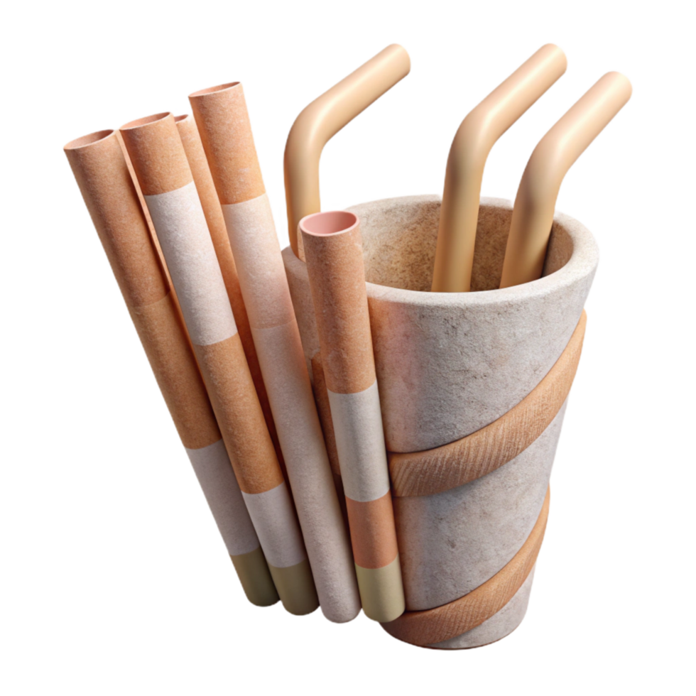 magnificent vintage Biodegradable Straws Angled View Cutout high quality png