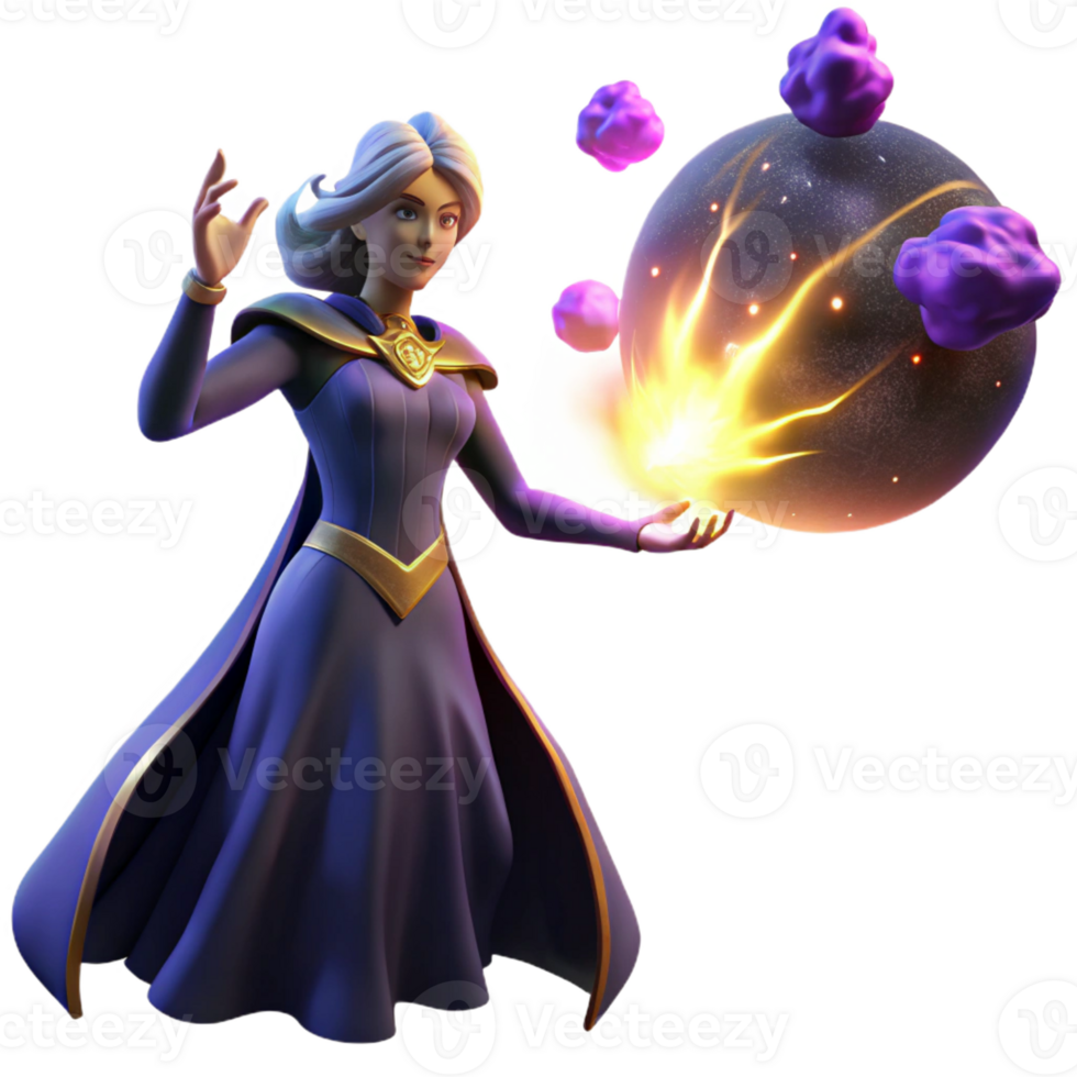 wonderful modern A Powerful Sorceress Summoning a Meteor exclusive png