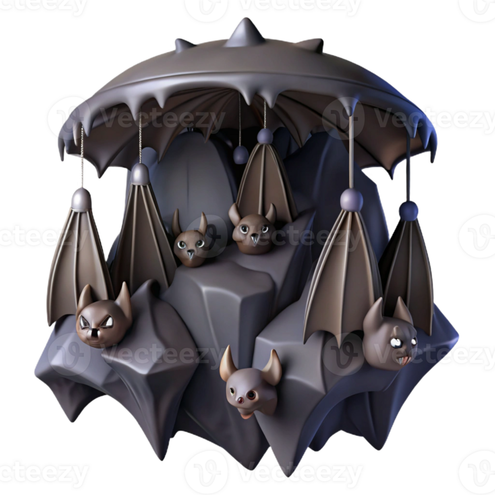 wonderful artistic A Colony of Bats Hanging Upside Down In premium png
