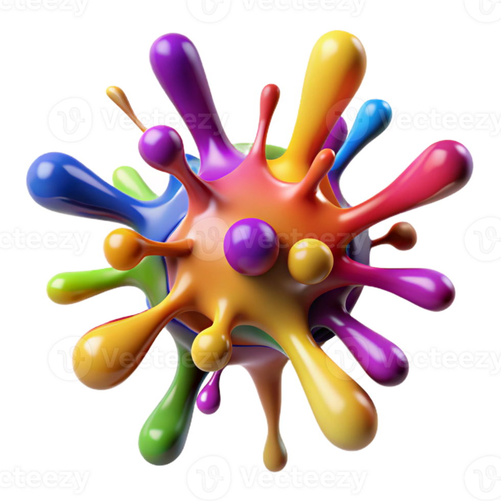 wonderful modern A Chaotic Explosion of Colorful Paint Sp 4K png