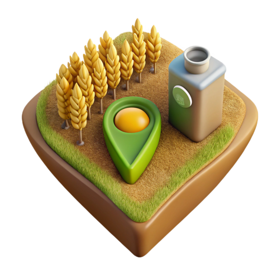 extraordinary rustic Biofuel Crops Field Aerial View Cutout high quality png