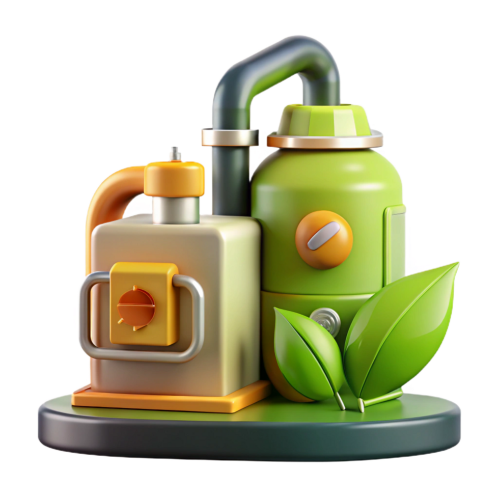 vibrant contemporary Biofuel Production Equipment Diagram Cutout authentic png