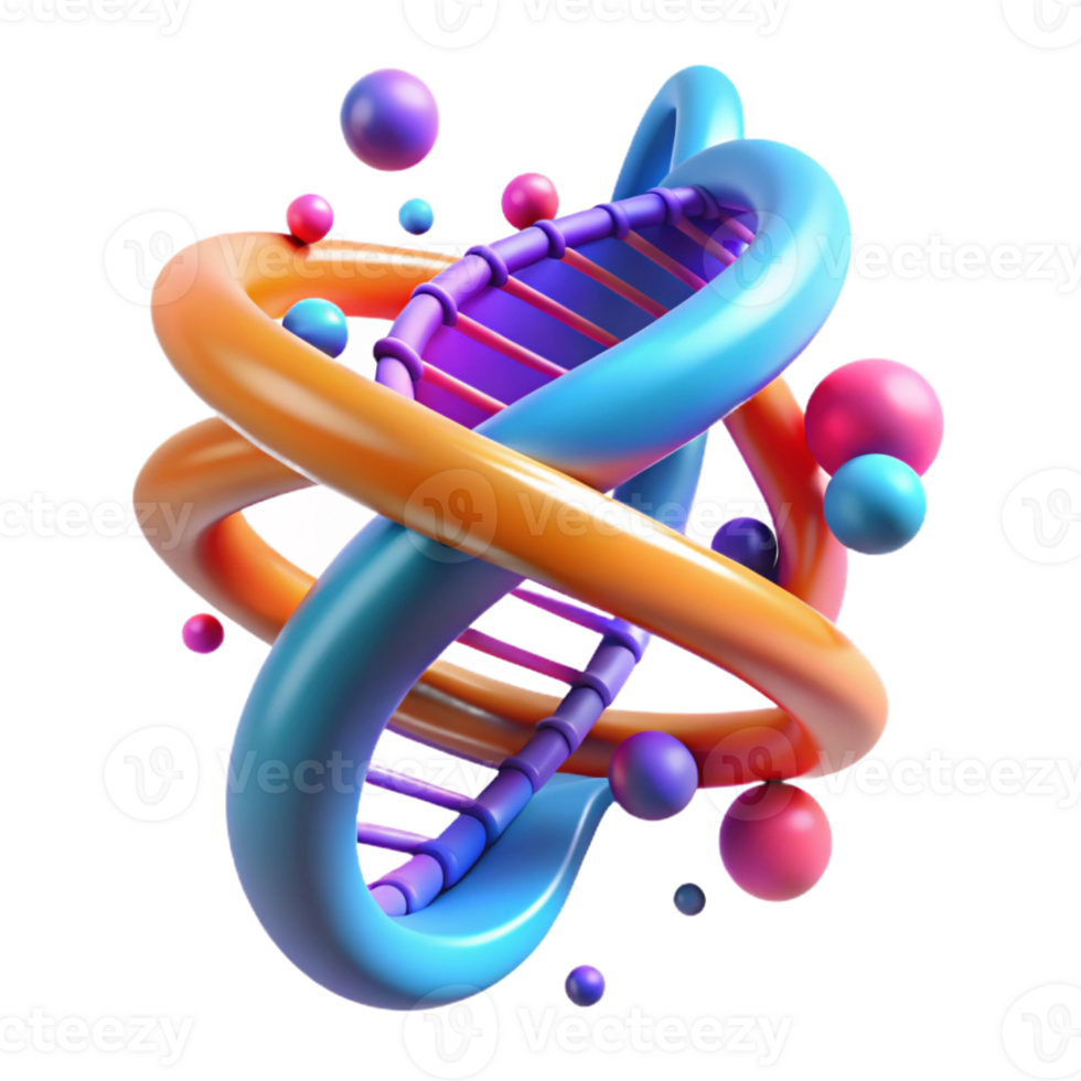 serene artistic Dna Strand in Digital Space professional png