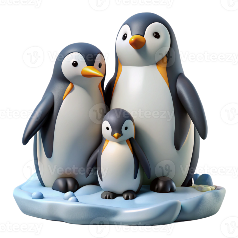vibrant classic A Family of Penguins Huddled Together On genuine png