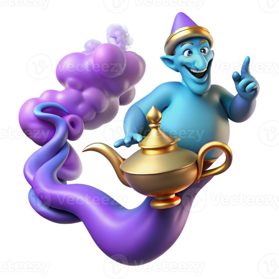 wonderful rustic A Powerful Djinn Emerging from a Magic L exclusive png