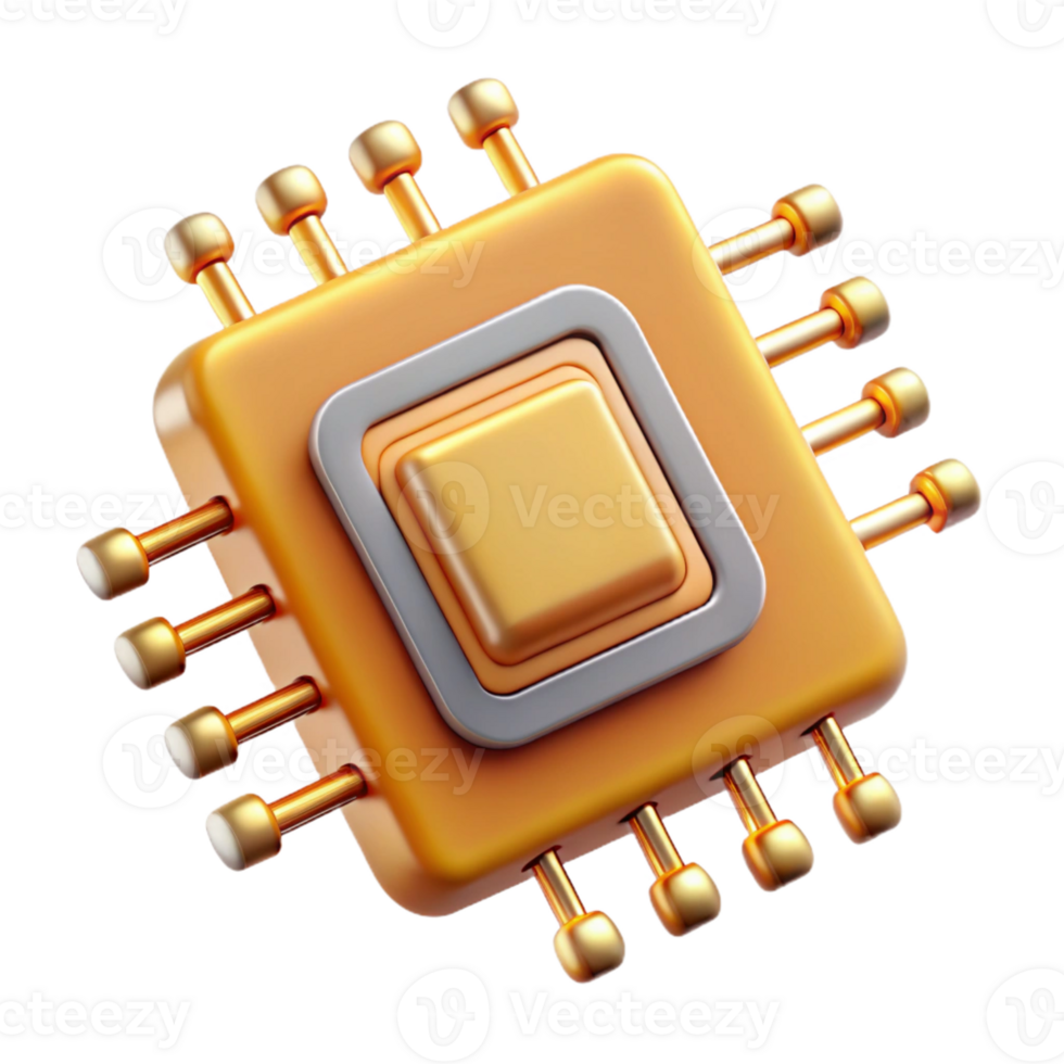 serene modern A Single Microchip Intricately Detailed Wi premium png