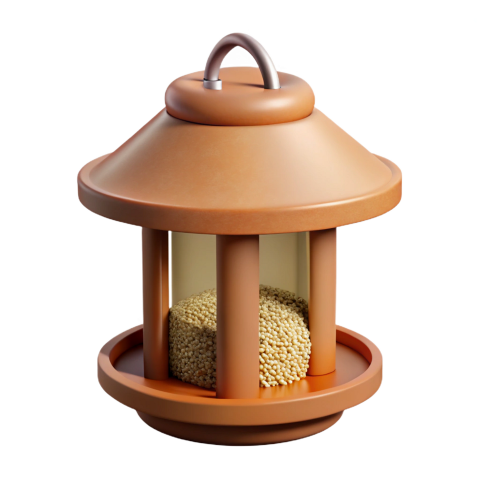 vibrant abstract Bird Feeder Cutout with Seeds original png