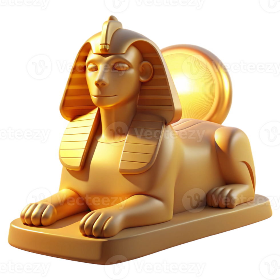 serene creative Serene Sphinx in the Desert 4K png
