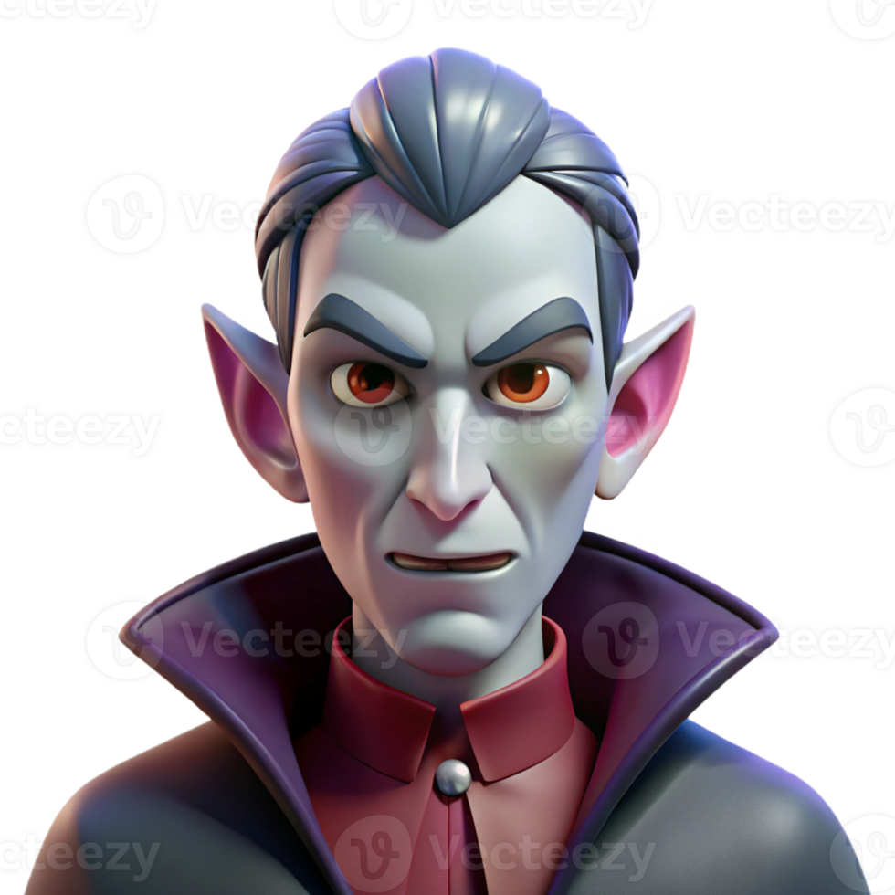 beautiful rustic Portrait of a Gothic Vampire with Pale Sk 4K png