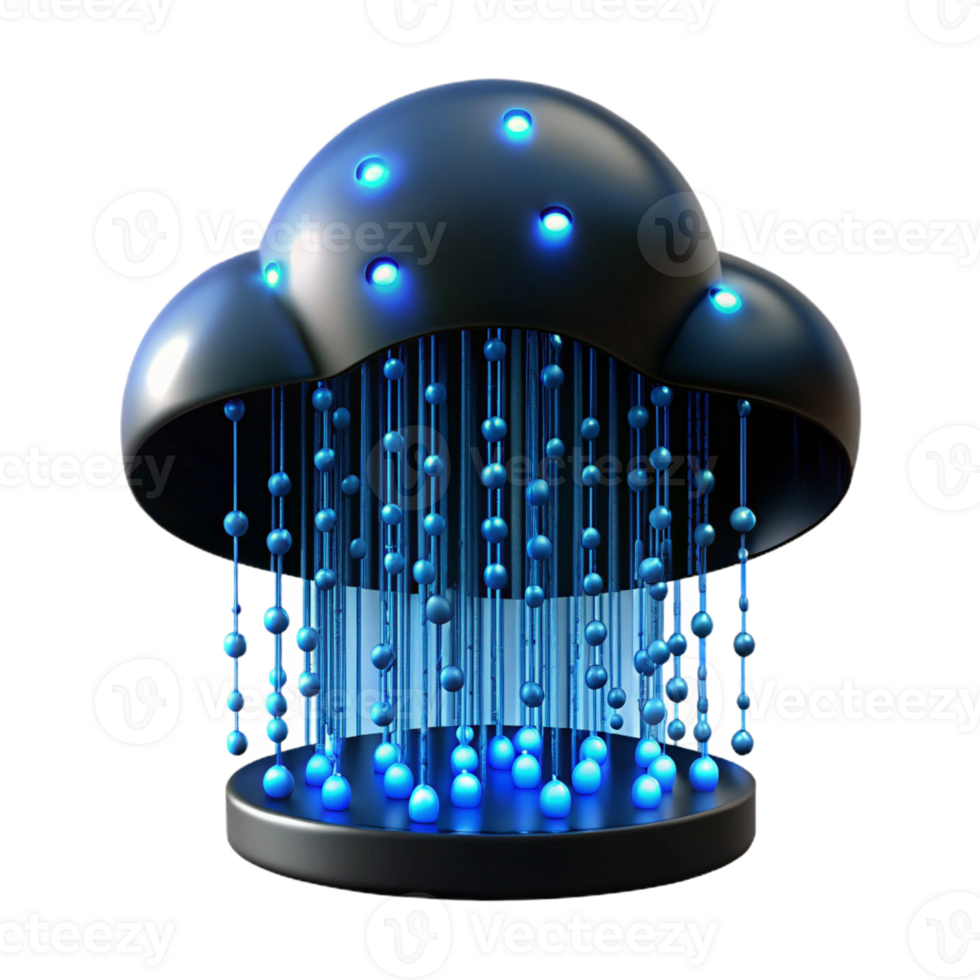 serene contemporary A Digital Rain of Binary Code Cascadin 4K png