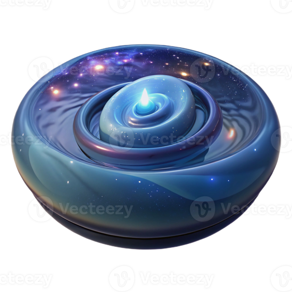 dramatic modern A Swirling Galaxy Reflected in a Still La detailed png
