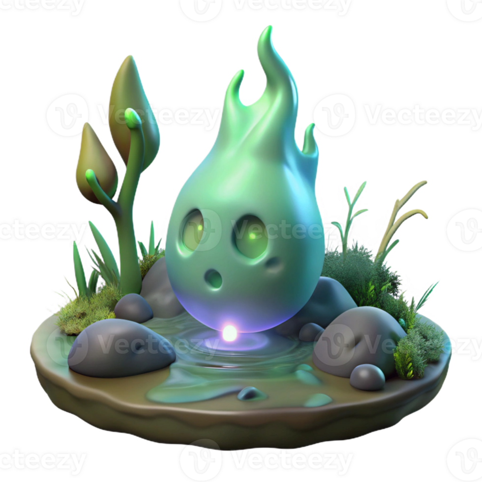 magnificent contemporary A Will O the Wisp Flickering in a Swamp 4K png
