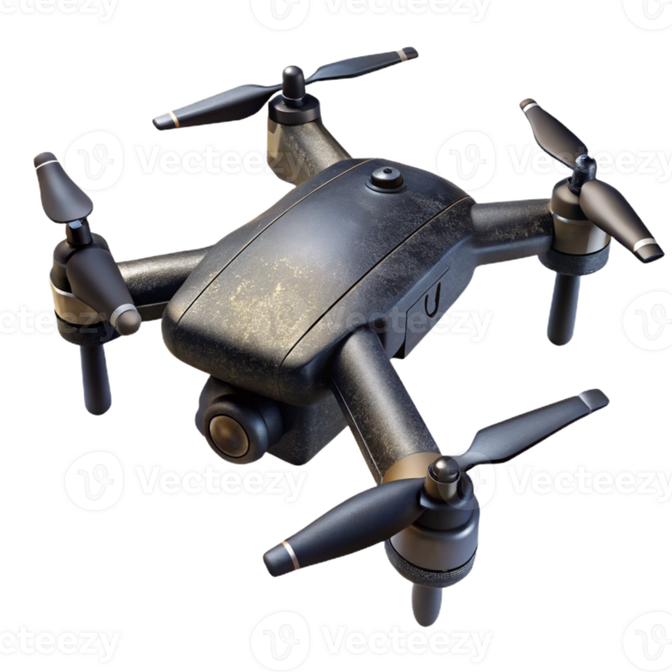 extraordinary minimalist Black Drone Top View Transparent Cutout Element premium png