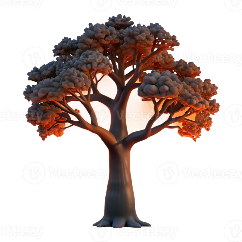 impressive modern A Lone Weathered Oak Tree Silhouetted Ag authentic png