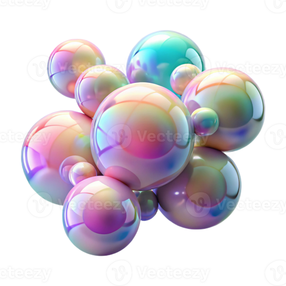 extraordinary minimalist Iridescent Soap Bubbles Floating premium png