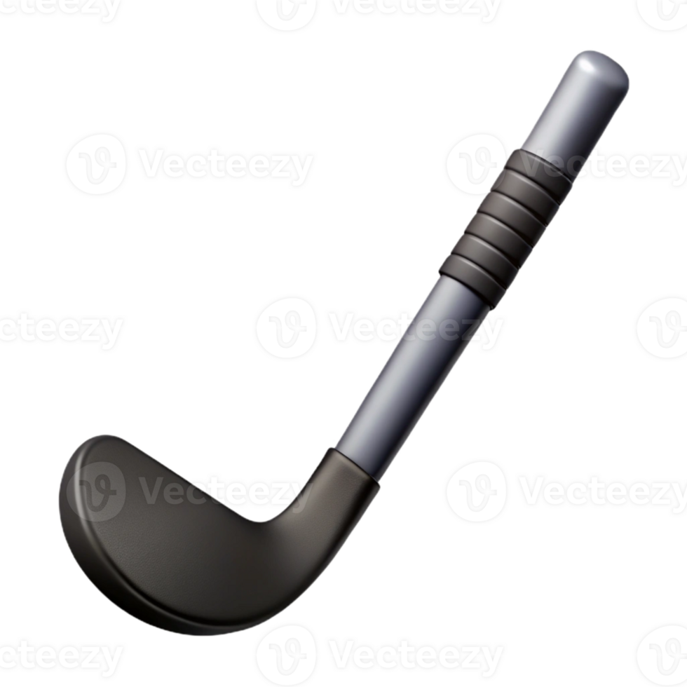 beautiful creative Black Hockey Stick Angled View high resolution png