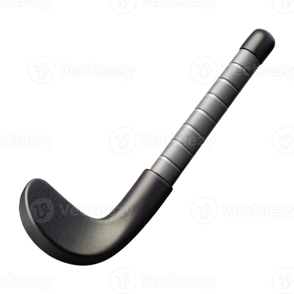 elegant modern Black Hockey Stick Angled View original png