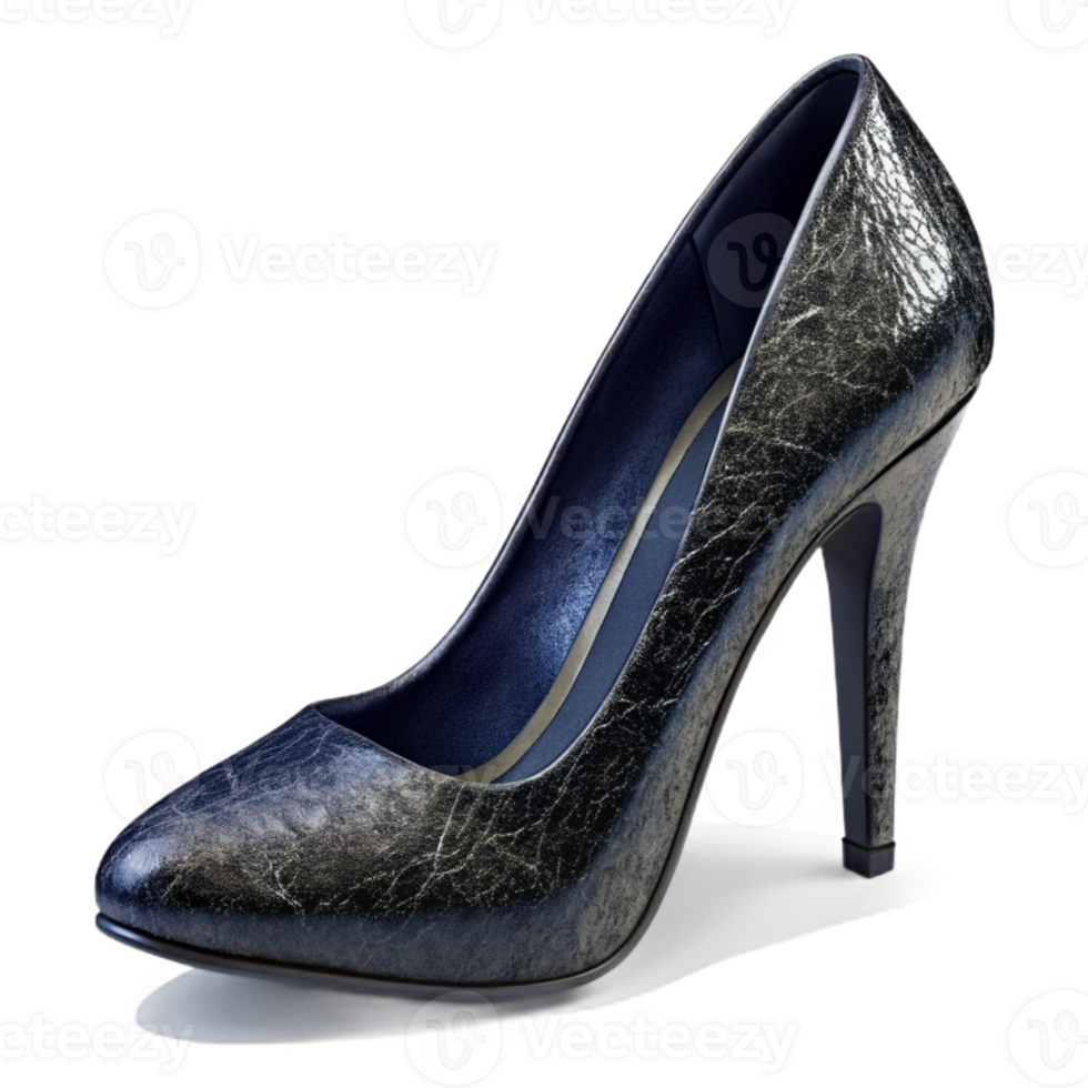 magnificent minimalist Black High Heels Side Angle Transparent Background professional png