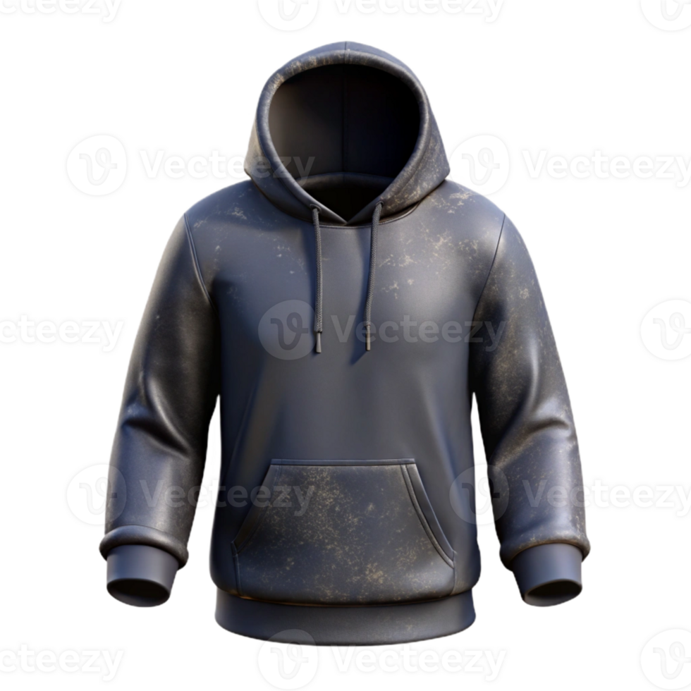extraordinary rustic Black Hoodie Front View with Transparent Background premium png