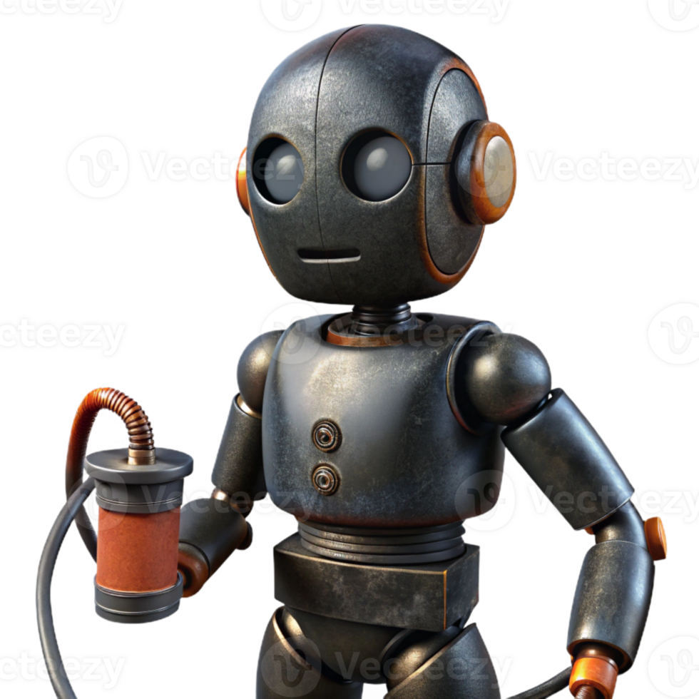 extraordinary abstract Black Industrial Robot Holding Tool exclusive png
