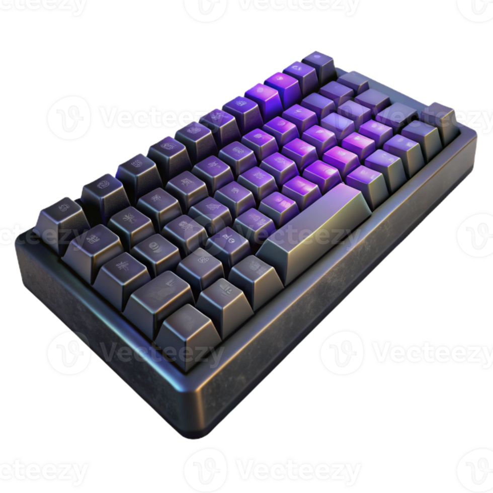 wonderful minimalist Black Keyboard with Backlit Keys png