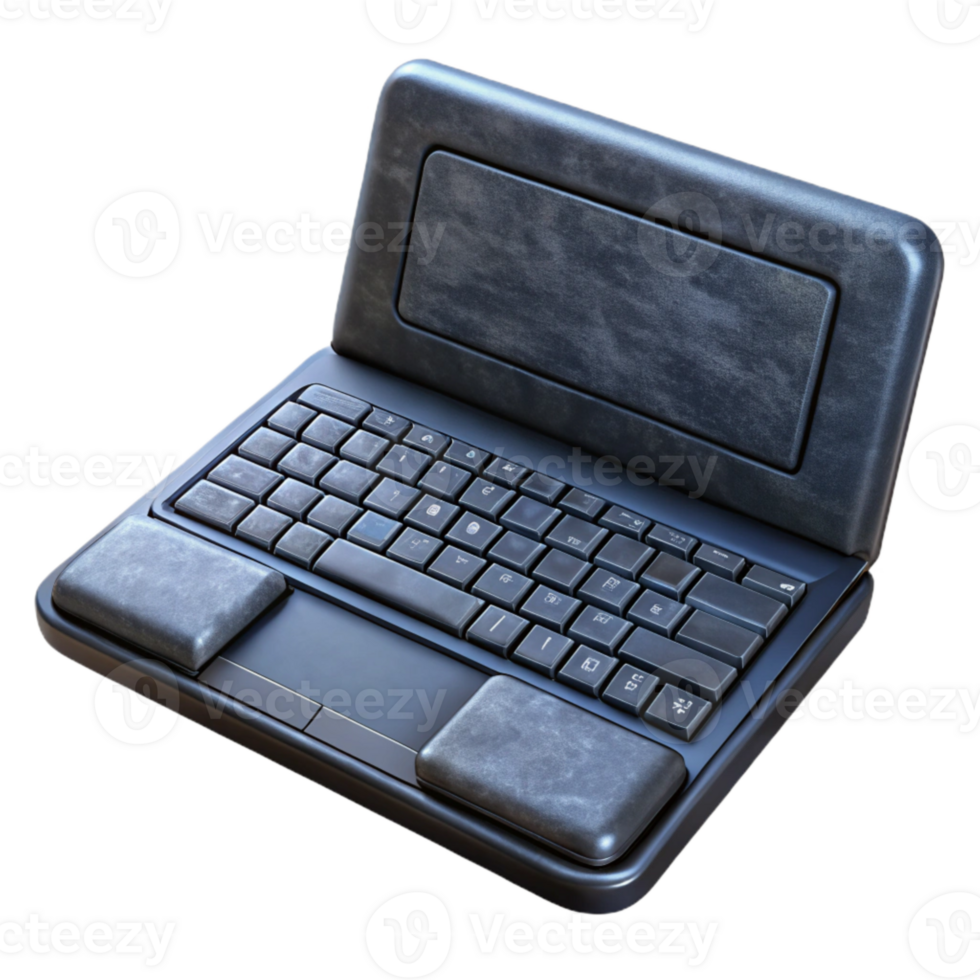 impressive classic Black Laptop Keyboard Close Up on Transparent Background exclusive png