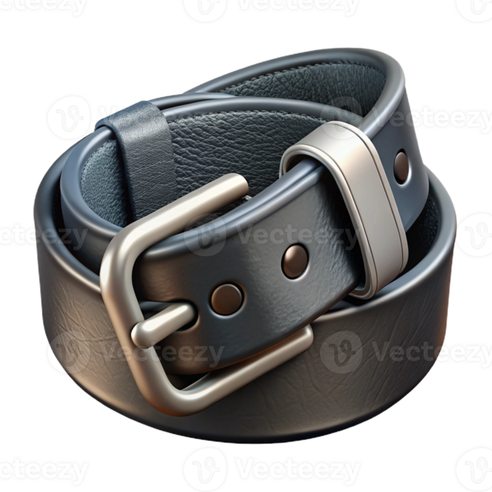 stunning rustic Black Leather Belt Silver Buckle Cutout genuine png