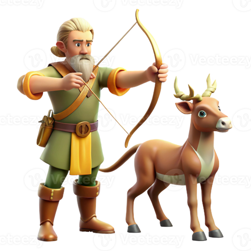 impressive artistic A Wise Old Centaur Teaching Archery To original png