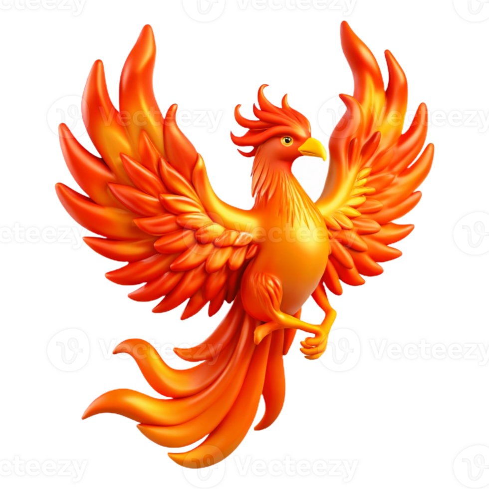 impressive rustic A Majestic Phoenix Rising from Flames V 4K png