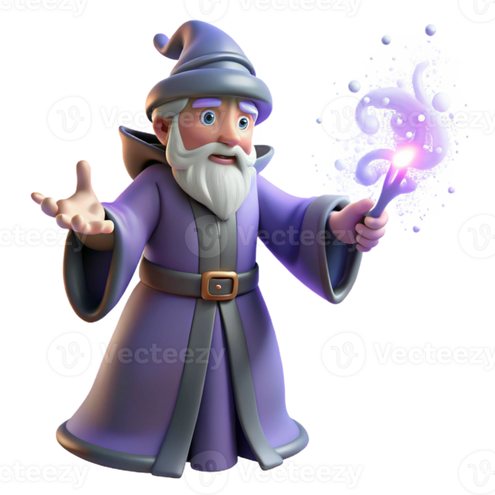 stunning traditional A Wise Old Wizard Casting a Powerful Sp high quality png