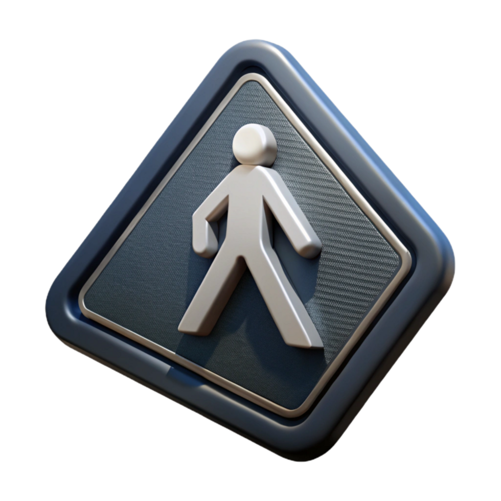 wonderful rustic Black Pedestrian Crossing Sign Transparent Cutout Element high quality png