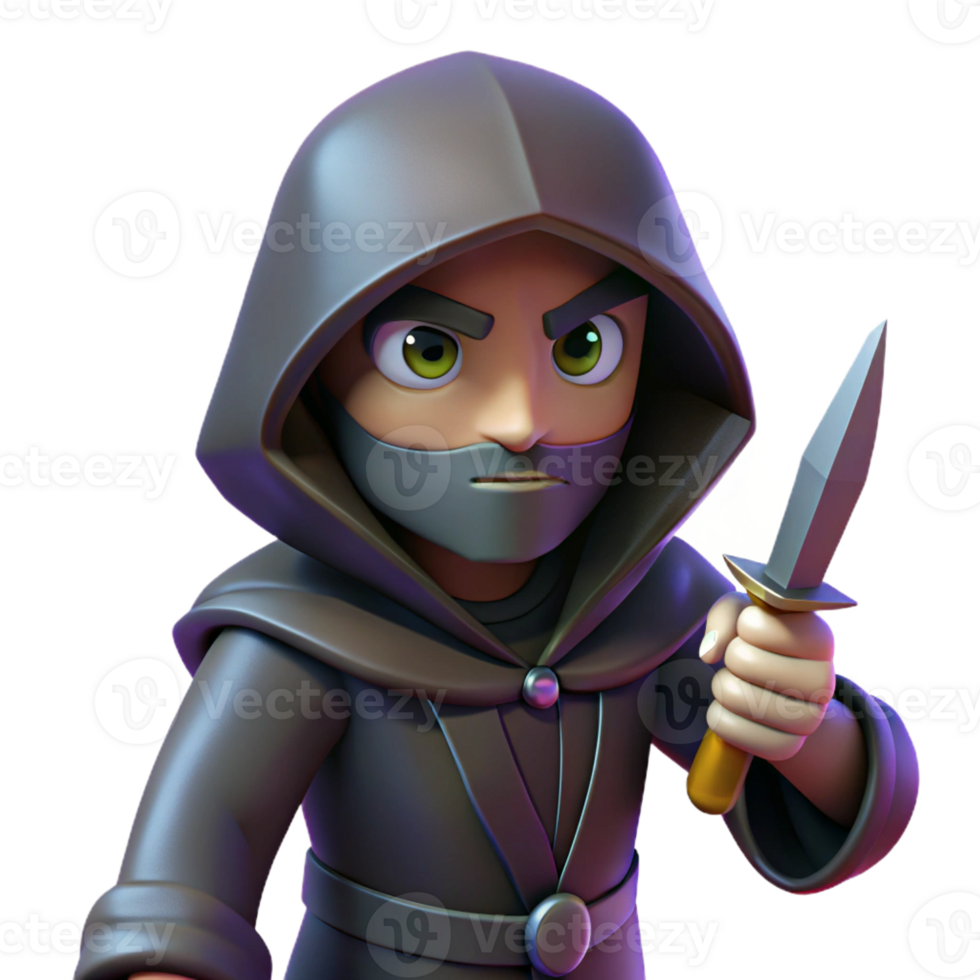 beautiful modern A Cunning Assassin Hiding in the Shadows detailed png