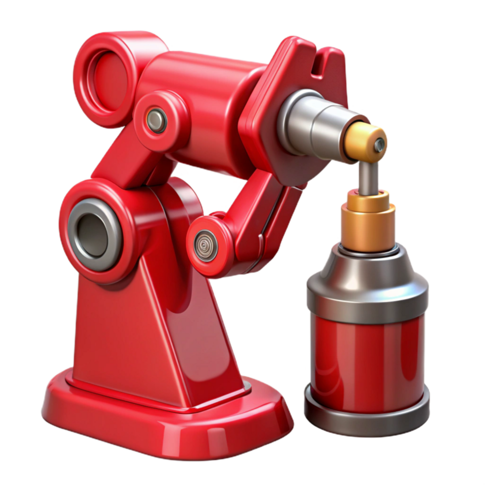 serene abstract Black Robotic Arm with Vacuum Gripper Cutout genuine png