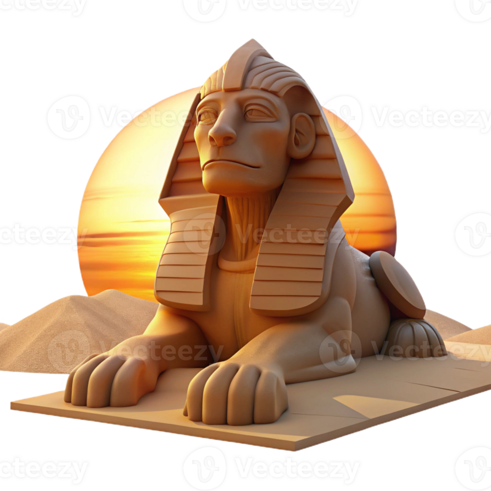 impressive contemporary A Majestic Sphinx Gazing at a Desert Suns exclusive png