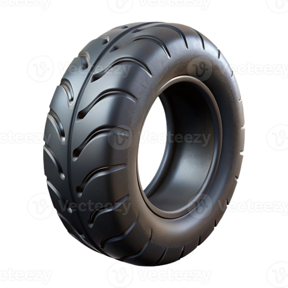 stunning classic Black Tire Side View Transparent Background Cutout detailed png