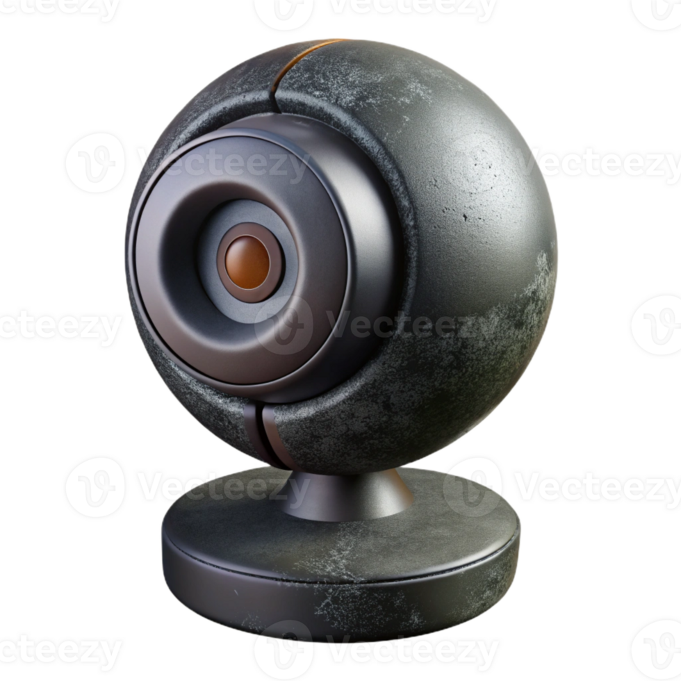 dramatic minimalist Black Webcam for Online Meetings authentic png